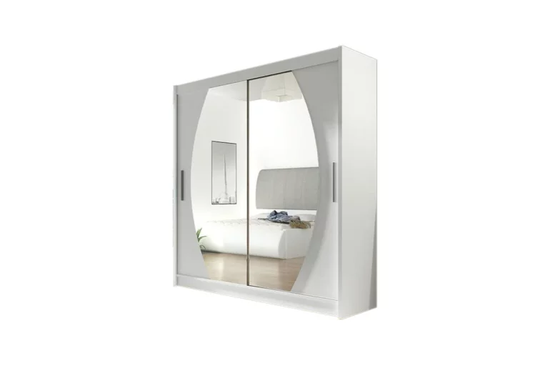 Dulap dormitor cu uși glisante CARLA IV cu oglindă